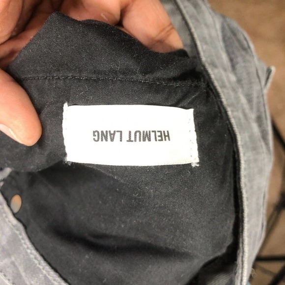 Helmut Lang Jeans Womens 28 Moto Skinny Gray Stretch Made in USA 31x28 Designer - Picture 11 of 14